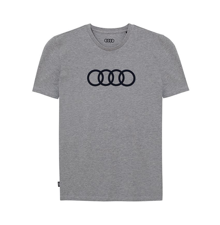 Resim Audi Rings T-Shirt , Erkek, Gri